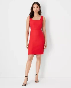 Petite Scoop Neck Sheath Dress