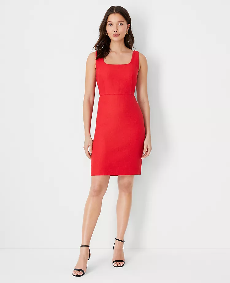 Petite Scoop Neck Sheath Dress