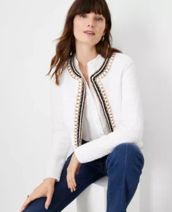 Petite Crochet Trim Jacket