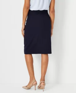 Petite Belted Seamed Pencil Skirt -Anntaylor Shop 614383 1362 ALT1