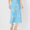 Petite Tile Print Side Zip Midi Skirt -Anntaylor Shop 614390 2643