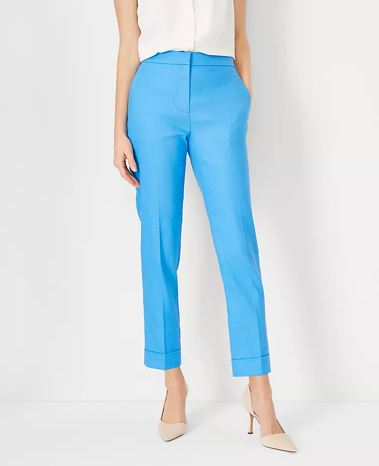 The Petite High Rise Eva Ankle Pant In Linen Blend 3 The Petite High Rise Eva Ankle Pant In Linen Blend