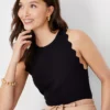 Petite Scalloped Halter Sweater Shell -Anntaylor Shop 614426 2222
