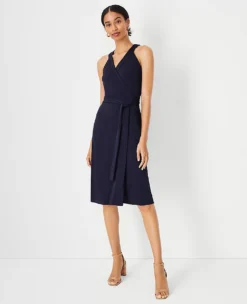 Petite Sleeveless Wrap Dress