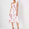 Petite Floral Button Flare Dress -Anntaylor Shop 614444 9000