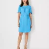 Petite Flutter Sleeve Belted Shift Dress -Anntaylor Shop 614474 2643