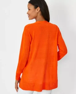 Petite Linen Blend Open Cardigan -Anntaylor Shop 614499 3702 ALT1