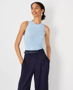 Petite Shimmer Halter Shell