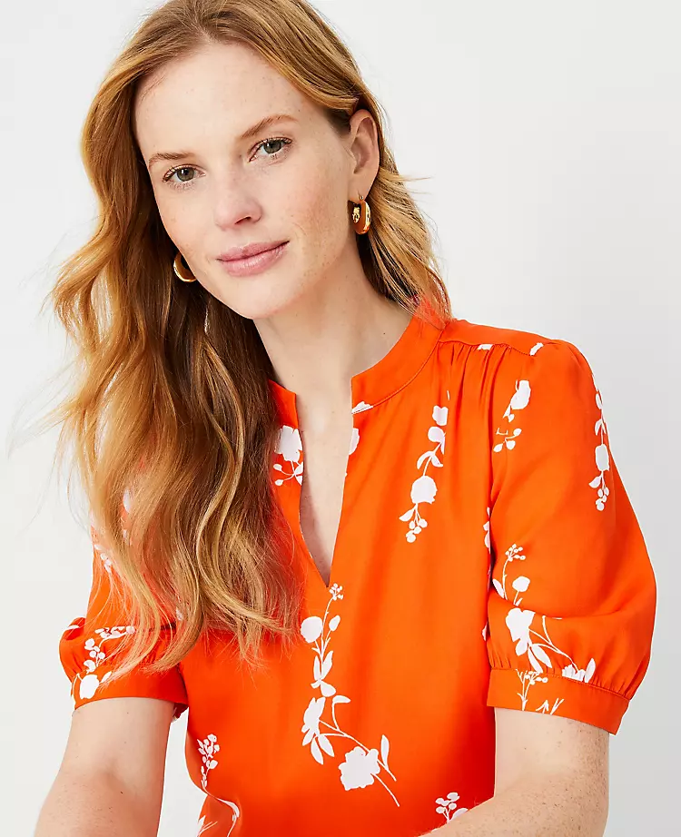 Floral Elbow Sleeve Popover 3 Floral Elbow Sleeve Popover