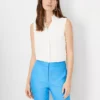 Petite Sleeveless Ruffle Button Top -Anntaylor Shop 614684 9192
