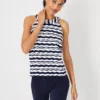 Petite Wave Button Back Halter Top -Anntaylor Shop 614751 8818