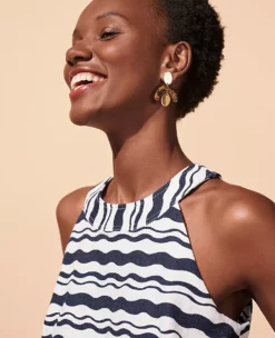 Petite Wave Button Back Halter Top -Anntaylor Shop 614751 8818 MKTG1