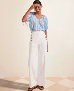 The Petite Wide Leg Sailor Pant In Chino -Anntaylor Shop 614762 9000 MKTG1
