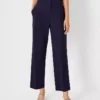 The Petite Pleated Straight Ankle Pant In Chino -Anntaylor Shop 614766 1362