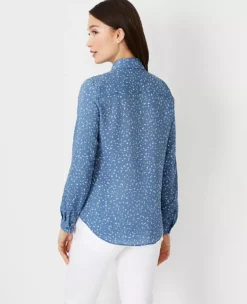 Spotted Essential Shirt -Anntaylor Shop 614844 2709 ALT1