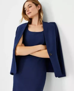 The Scoop Neck Zip Pocket Dress In Bi-Stretch Pure Sapphire 7 The Scoop Neck Zip Pocket Dress In Bi-Stretch Pure Sapphire -Anntaylor Shop 614942 8818 ALT2 1