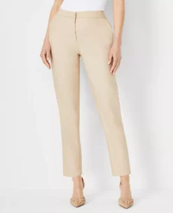 The Petite Eva Ankle Pant In Linen Blend - Curvy Fit
