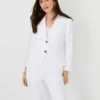 The Petite Shorter Two Button Blazer In Linen Blend -Anntaylor Shop 614987 9000