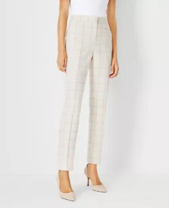 The Petite Eva Ankle Pant In Plaid