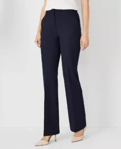 The Petite High Rise Trouser In Seasonless Stretch Deep Navy Sky
