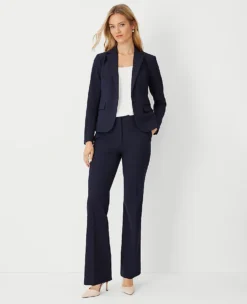 The Petite High Rise Trouser In Seasonless Stretch Deep Navy Sky 7 The Petite High Rise Trouser In Seasonless Stretch Deep Navy Sky -Anntaylor Shop 615028 1934 ALT2