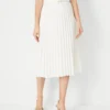 Belted Pleated Midi Skirt -Anntaylor Shop 615244 9192