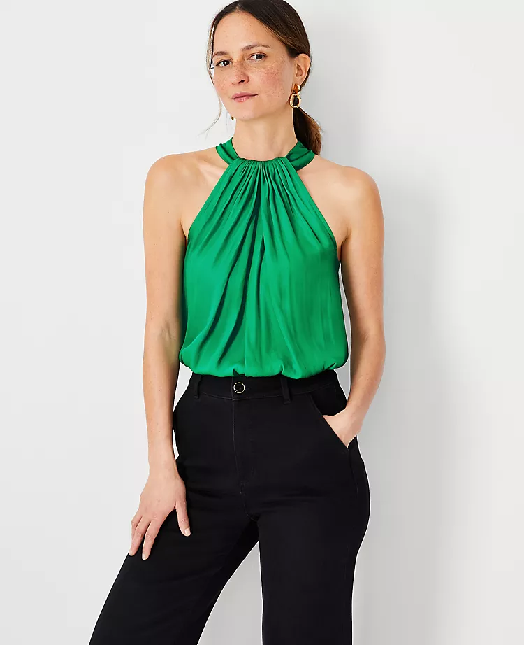 Shimmer Draped Halter Top 3 Shimmer Draped Halter Top