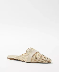 Woven Mesh Loafer Slide Flats