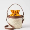 Straw Bucket Bag -Anntaylor Shop 615603 6418