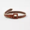 Stitched Braided Leather Belt -Anntaylor Shop 615844 0046