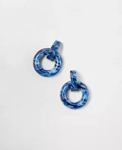 Tortoiseshell Print Door Knocker Earrings