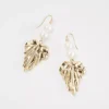 Pearlized Metal Leaf Drop Earrings -Anntaylor Shop 615862 3019