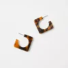 Tortoiseshell Print Squared Hoop Earrings -Anntaylor Shop 615885 6822