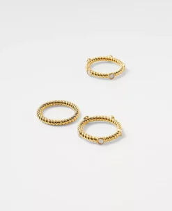 Twisted Skinny Ring Set