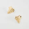 Metal Leaf Stud Earrings