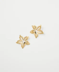 Metal Flower Stud Earrings