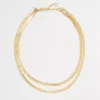 Double Snake Chain Necklace -Anntaylor Shop 615927 3019