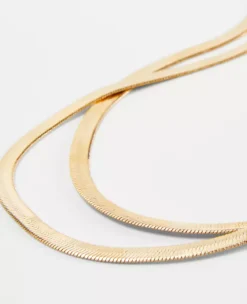 Double Snake Chain Necklace -Anntaylor Shop 615927 3019 ALT1