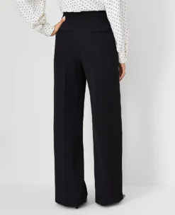 The Petite Wide Leg Pant In Fluid Crepe Black 9 The Petite Wide Leg Pant In Fluid Crepe Black -Anntaylor Shop 825355 2222 ALT1