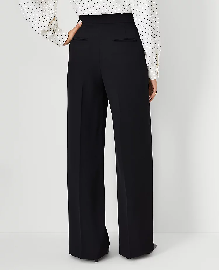 The Petite Wide Leg Pant In Fluid Crepe Black 5 The Petite Wide Leg Pant In Fluid Crepe Black - Image 3
