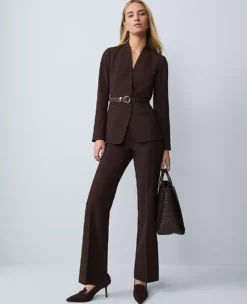 The Petite Trouser Pant In Fluid Crepe Pure Chocolate