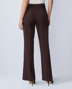 The Petite Trouser Pant In Fluid Crepe Pure Chocolate -Anntaylor Shop 825573 7043 ALT2
