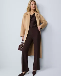 The Petite Trouser Pant In Fluid Crepe Pure Chocolate -Anntaylor Shop 825573 7043 ALT3