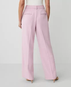 The Petite Perfect Wide-Leg Pant - Curvy Fit Clean Lilac -Anntaylor Shop 825844 8506 ALT1