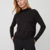 Petite Essential Embellished Mock Neck Sweater Black -Anntaylor Shop 826030 2222