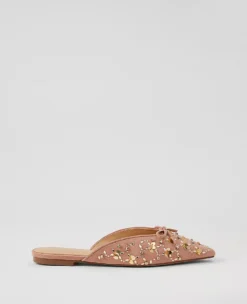 Glitz Mule Slide Flat Natural -Anntaylor Shop 826212 7195