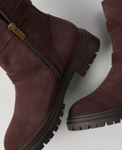 Weekend Collection Buckle Suede Bootie Carob -Anntaylor Shop 826290 7035 ALT1