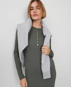 Petite Weekend Collection Henley Knit Column Dress Dried Cilantro 7 Petite Weekend Collection Henley Knit Column Dress Dried Cilantro -Anntaylor Shop 826320 3020 ALT2