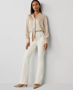 The Tab Pocket Flare Jean Ivory -Anntaylor Shop 826424 9129
