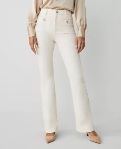 The Tab Pocket Flare Jean Ivory -Anntaylor Shop 826424 9129 ALT1